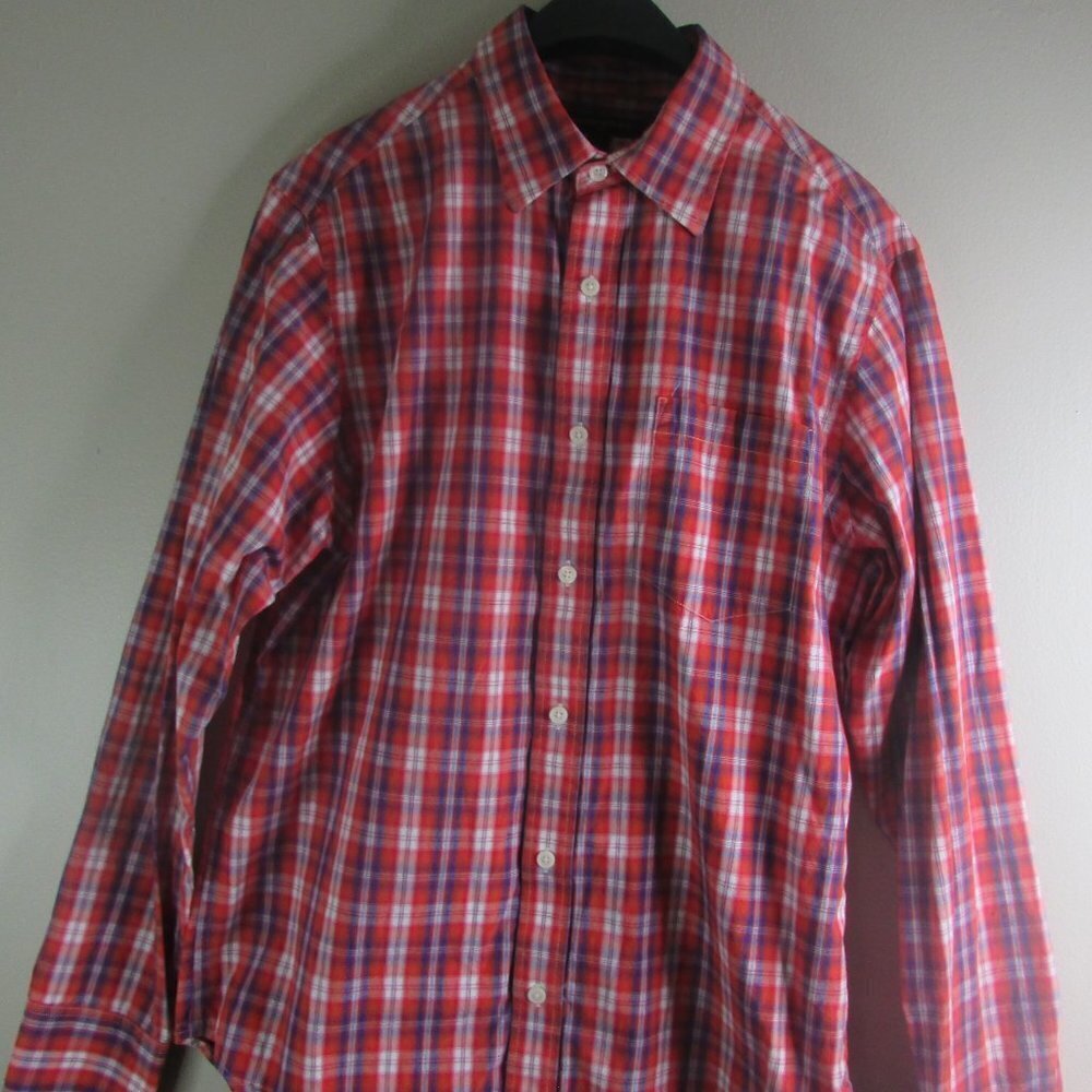 Banana Republic Mens Button Down M Plaid Shirt